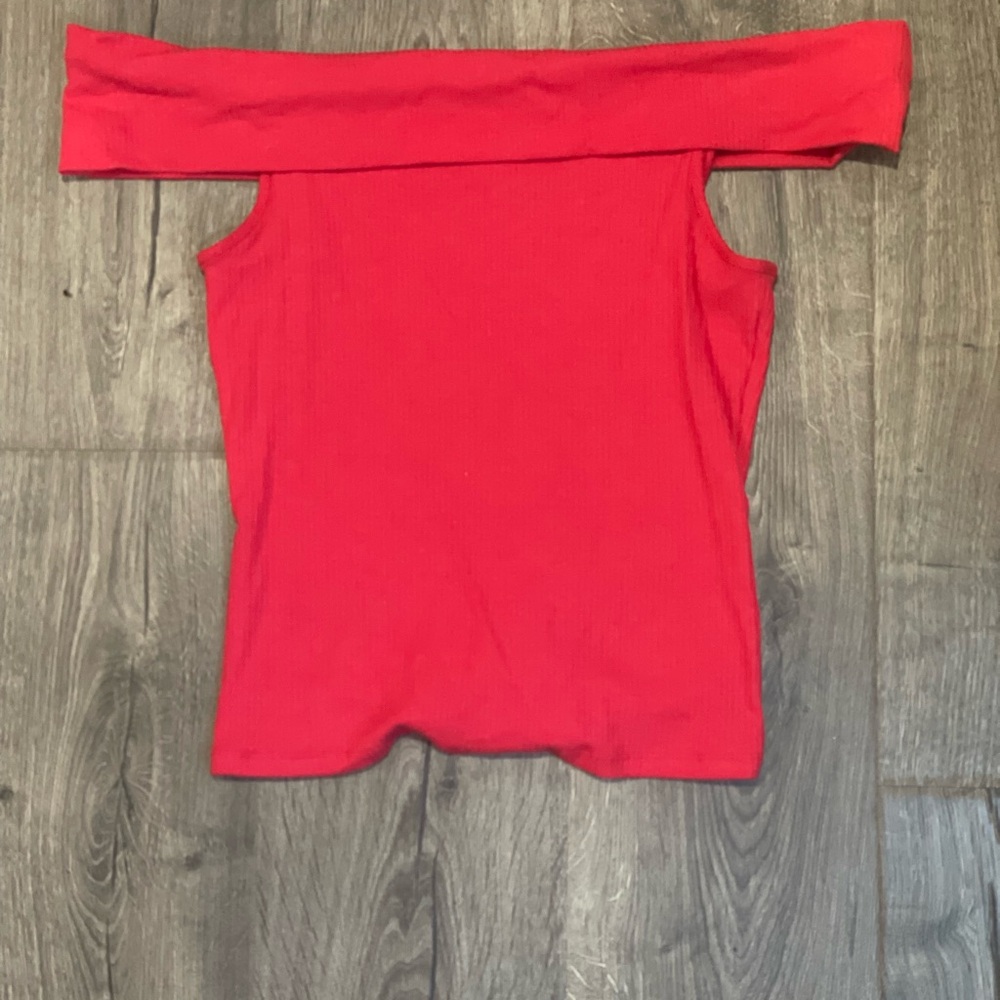 Red Off-Shoulder Women's Top